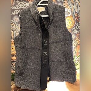 Michael Kors Women's Black with silver sparkle (glitter almost) Puffer Vest.